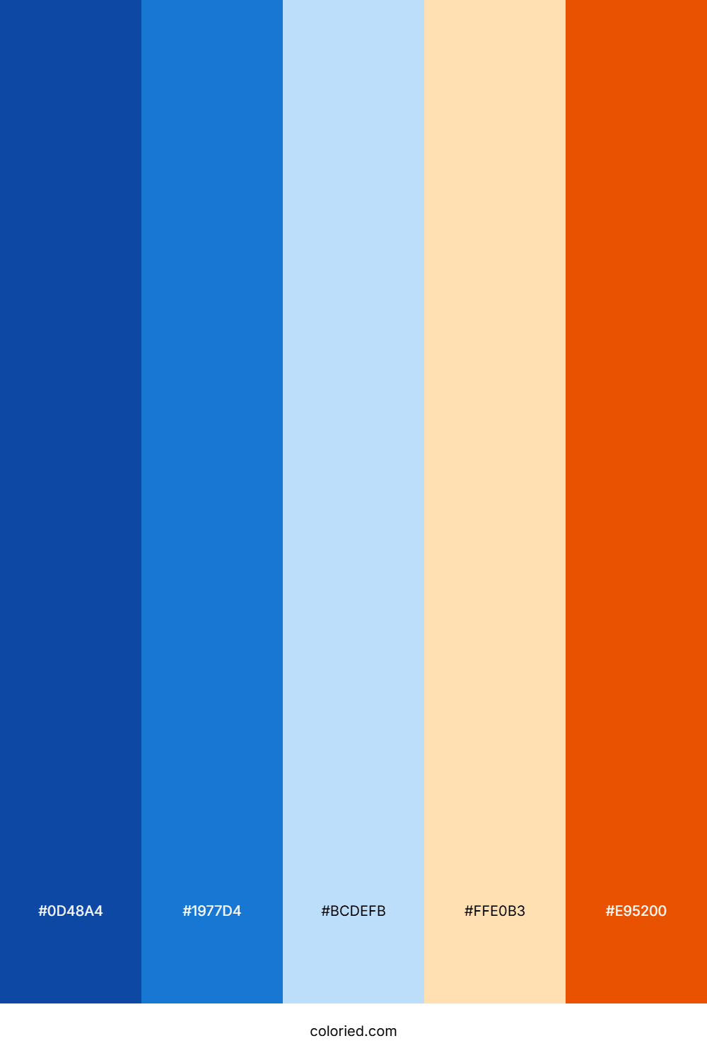 Blue Orange Gradient Color Palette