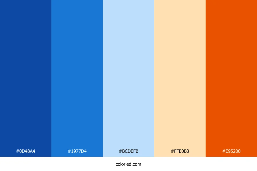 Blue Orange Gradient Color Palette