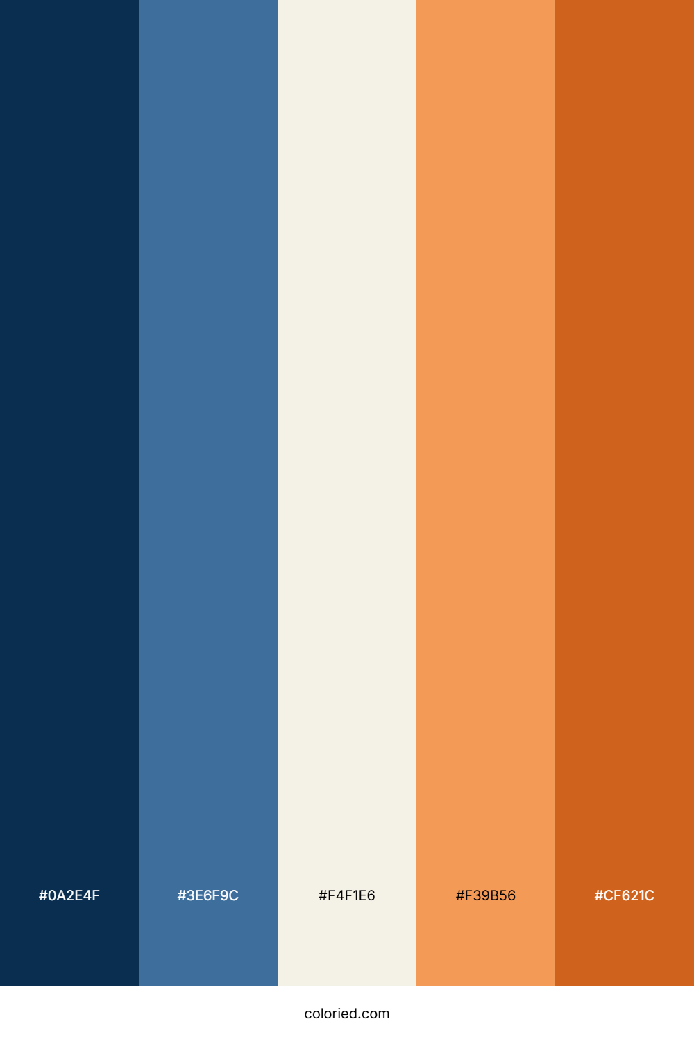 Blue Orange White Color Palette