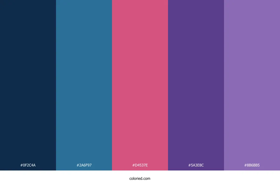 Blue Pink and Purple Color Palette