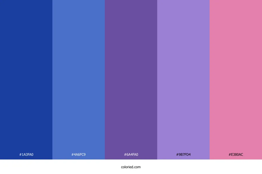 Blue Purple and Pink Color Palette