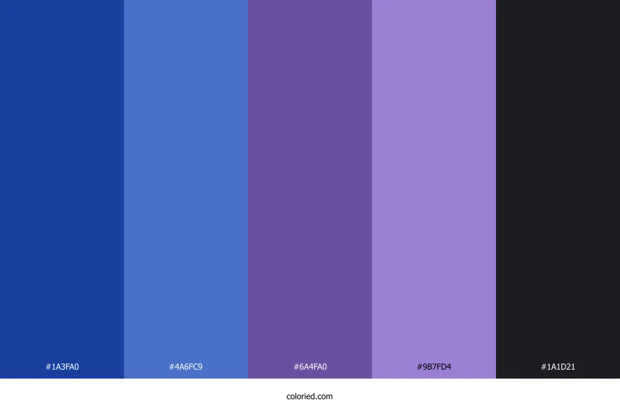 Blue Purple Black Color Palette