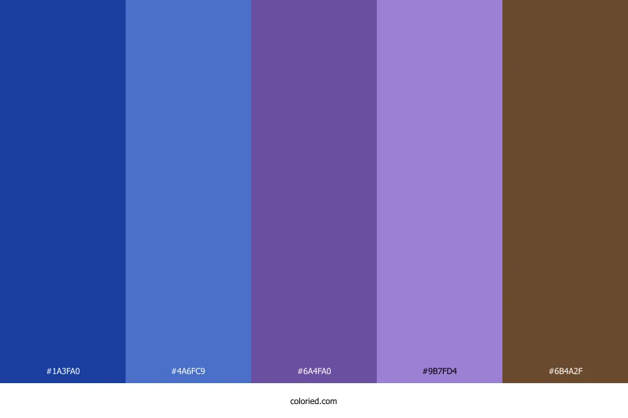 Blue Purple Brown Color Palette