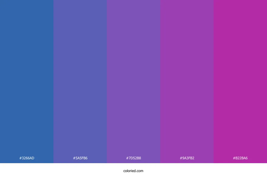 Blue Purple Gradient Color Palette