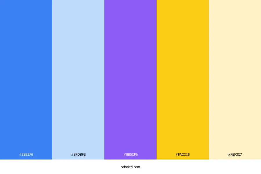 Blue Purple Yellow Color Palette