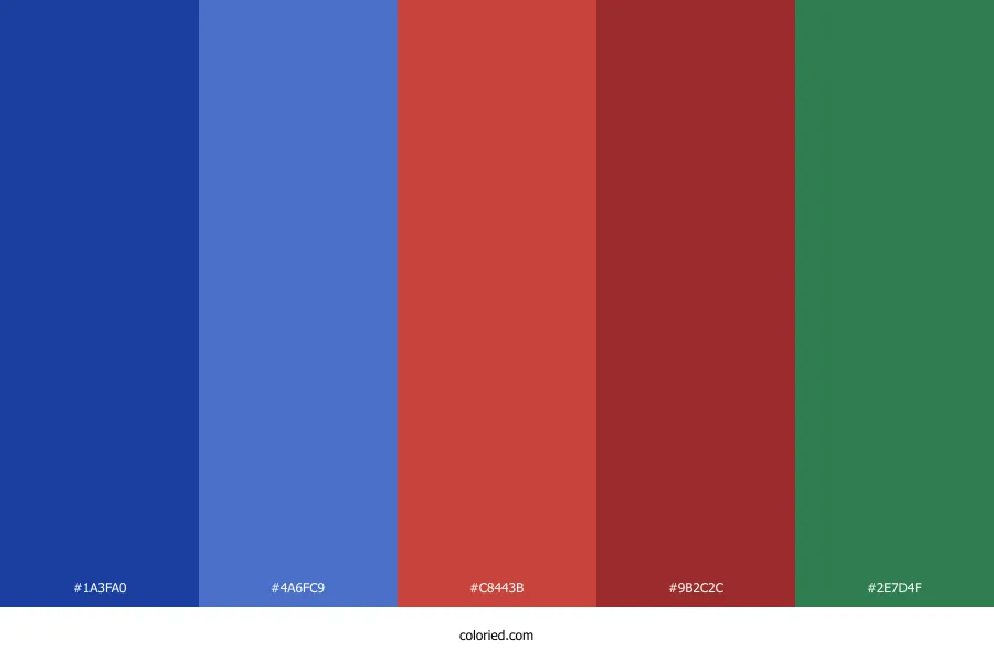 Blue Red Green Color Palette