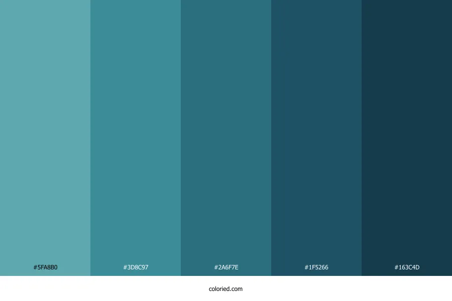 Blue Retro Color Palette