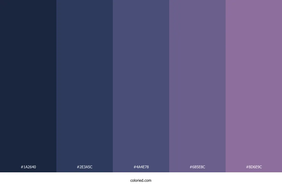 Blue Sunset Color Palette