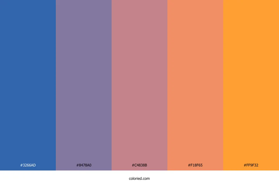 Blue to Orange Color Palette