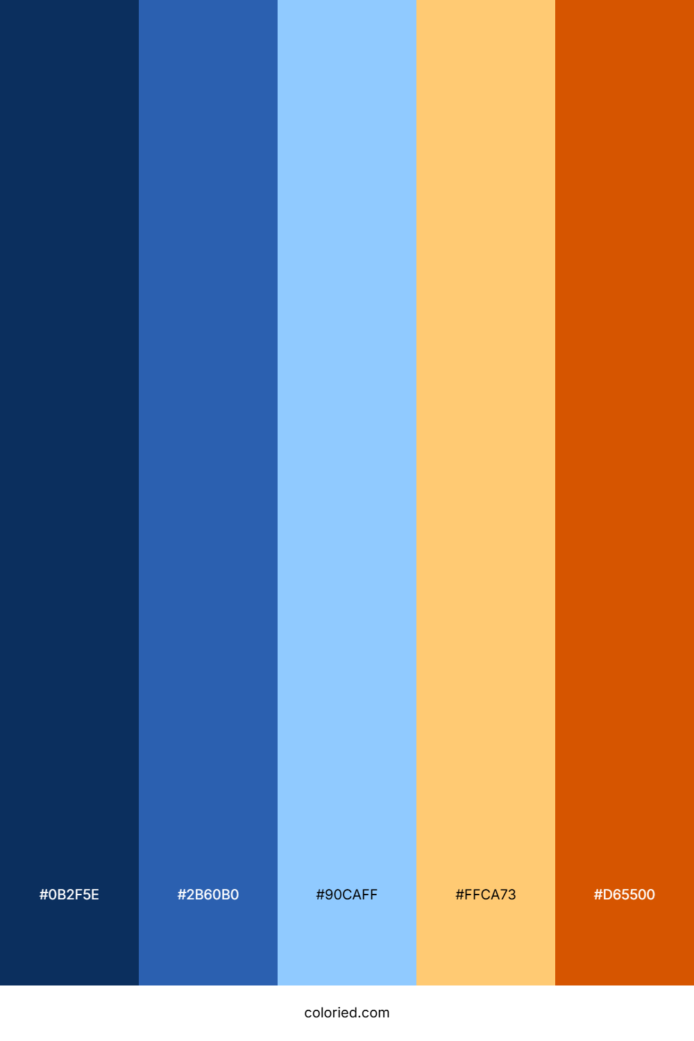 Blue to Orange Gradient Color Palette