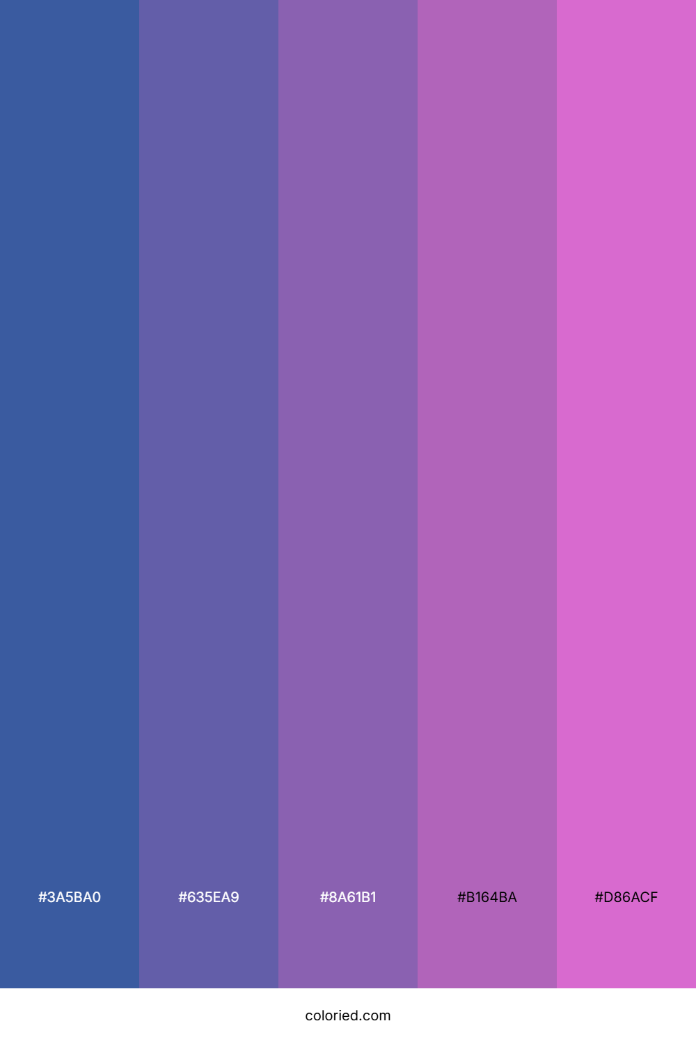 Blue to Purple Gradient Color Palette