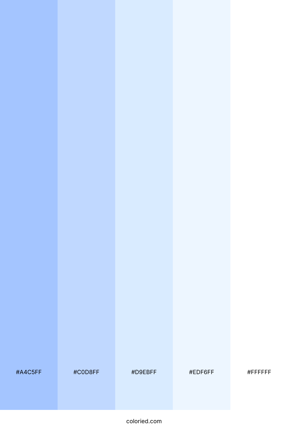 Blue to White Gradient Color Palette