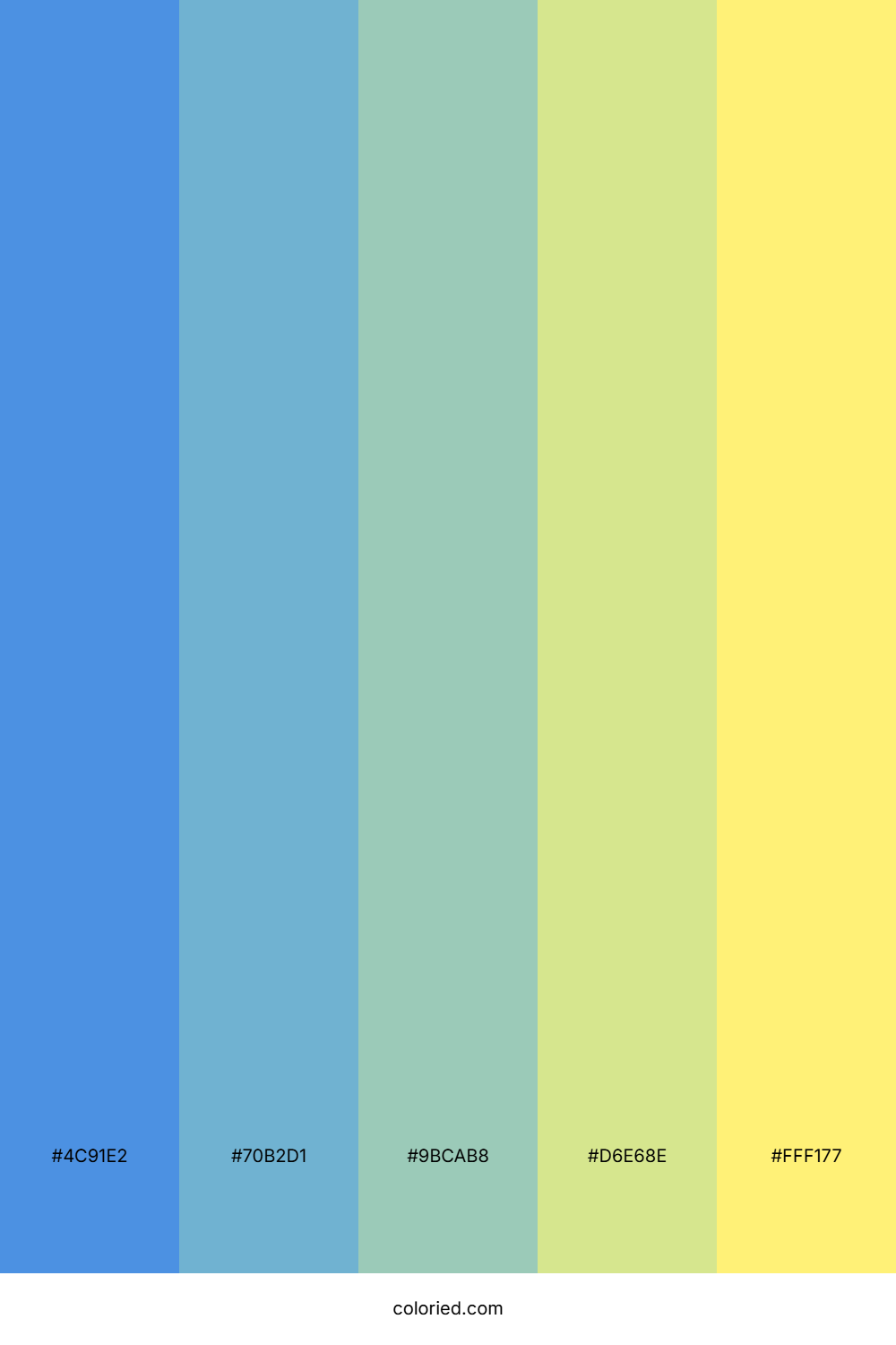 Blue to Yellow Gradient Color Palette
