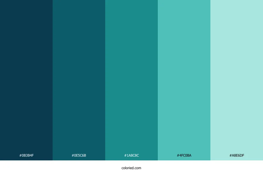 Blue Turquoise Color Palette