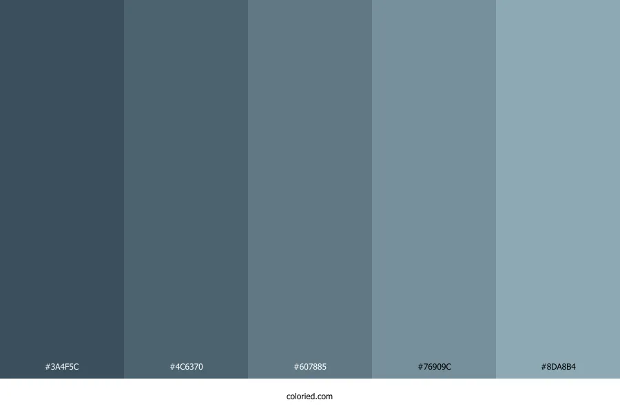 Blue Vintage Color Palette