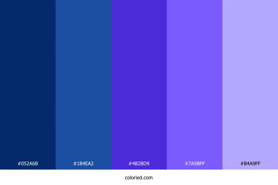 Blue Violet Gradient Color Palette
