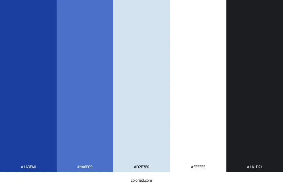 Blue White Black Color Palette