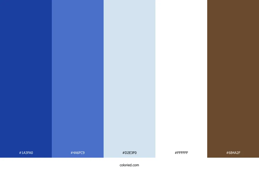 Blue White Brown Color Palette