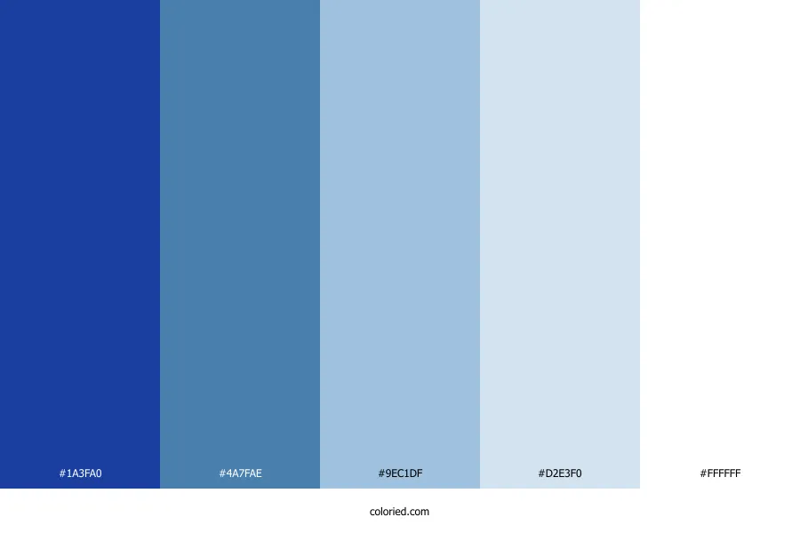 Blue White Color Palette