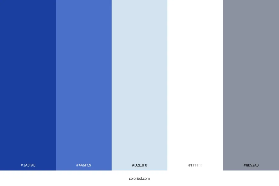 Blue White Gray Color Palette