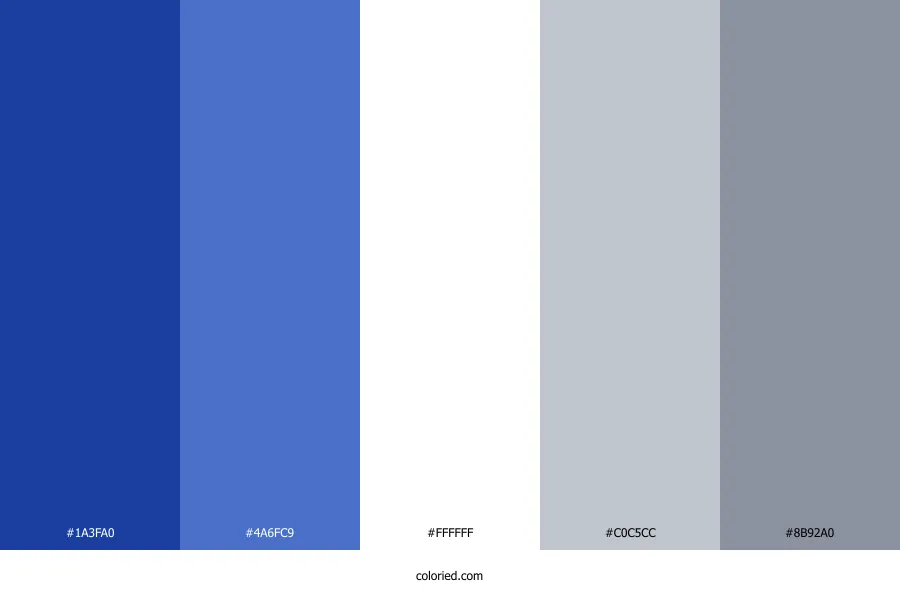 Blue White Grey Color Palette