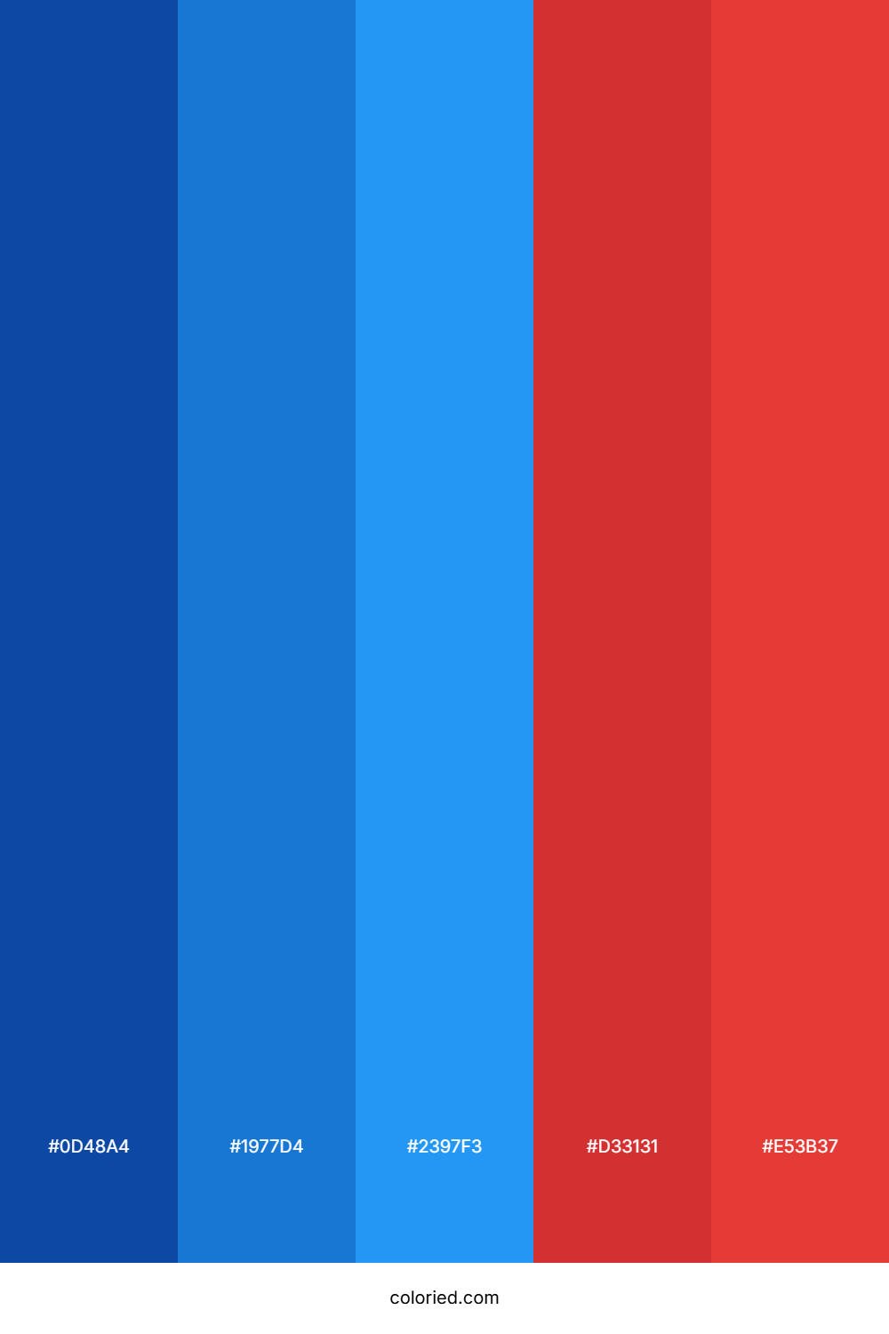 Blue With Red Color Palette