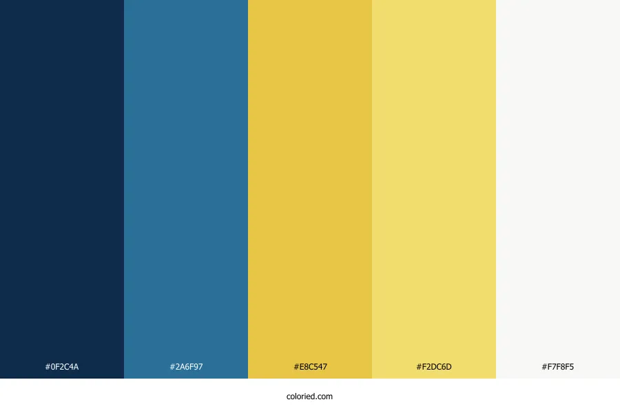 Blue Yellow and White Color Palette
