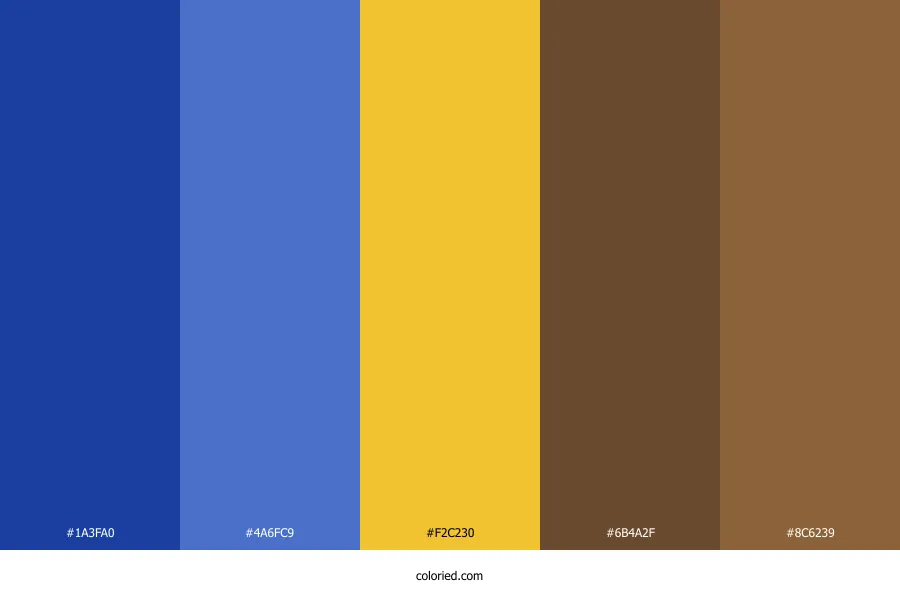 Blue Yellow Brown Color Palette
