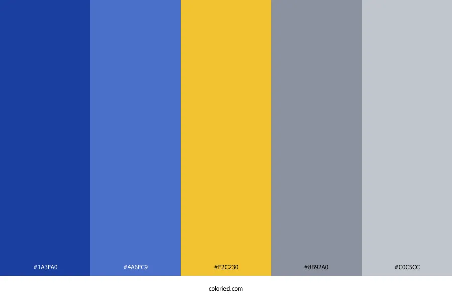 Blue Yellow Gray Color Palette