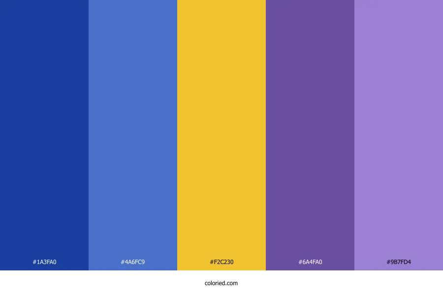 Blue Yellow Purple Color Palette
