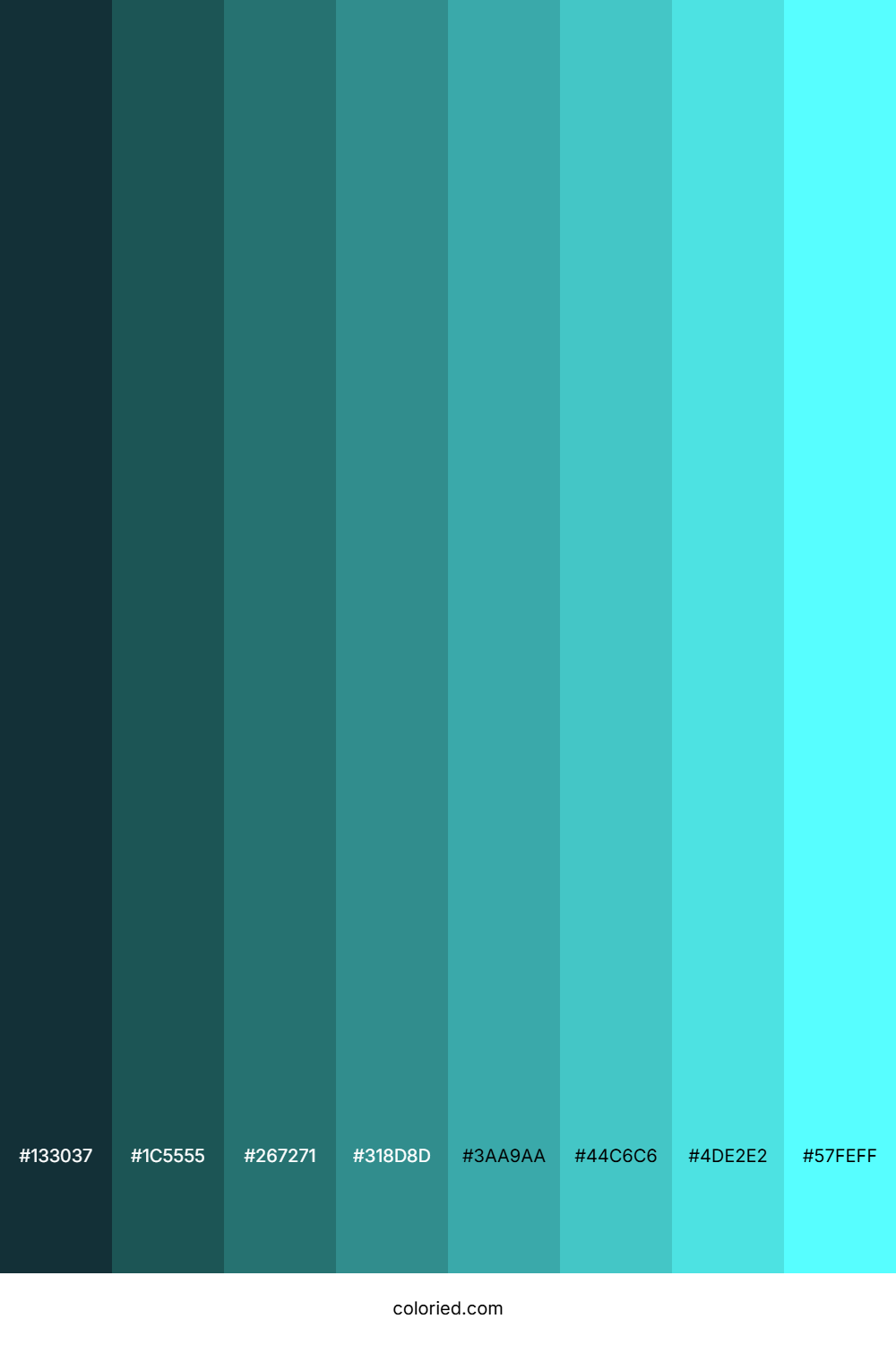 Blue Zircon Color Shades