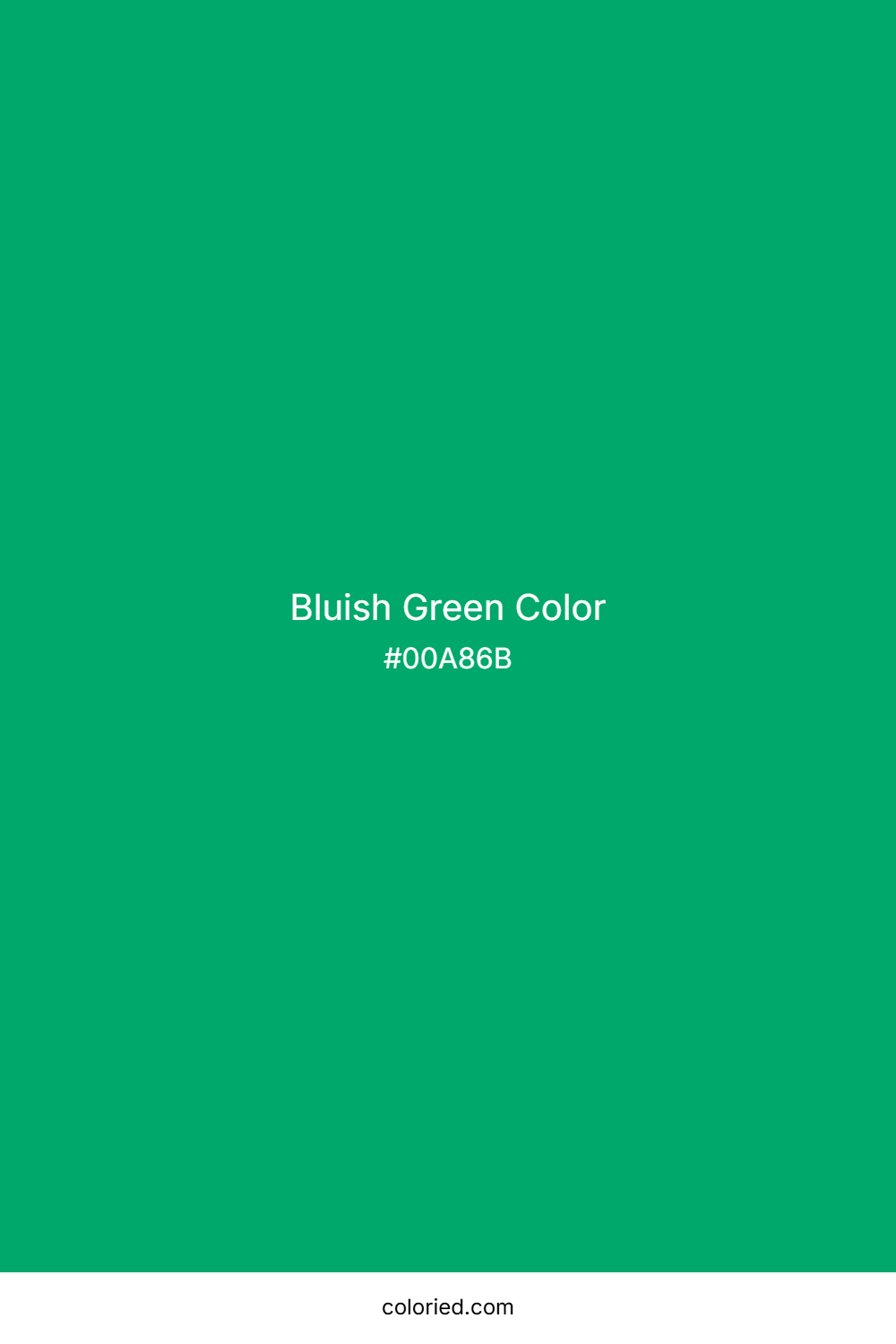 Bluish Green Color