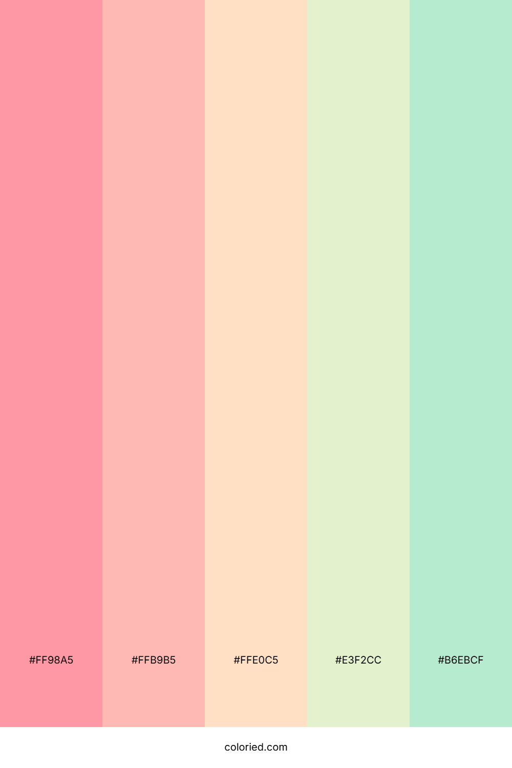 Blush And Mint Color Palette