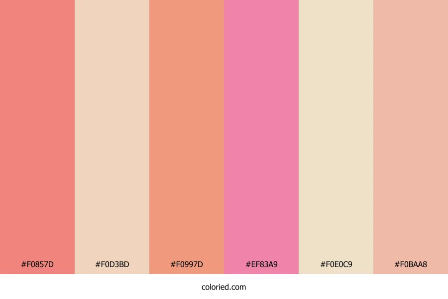Blush Coral Whisper Color Palette