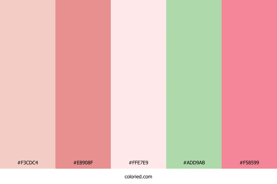 Blush Mint Garden Color Palette