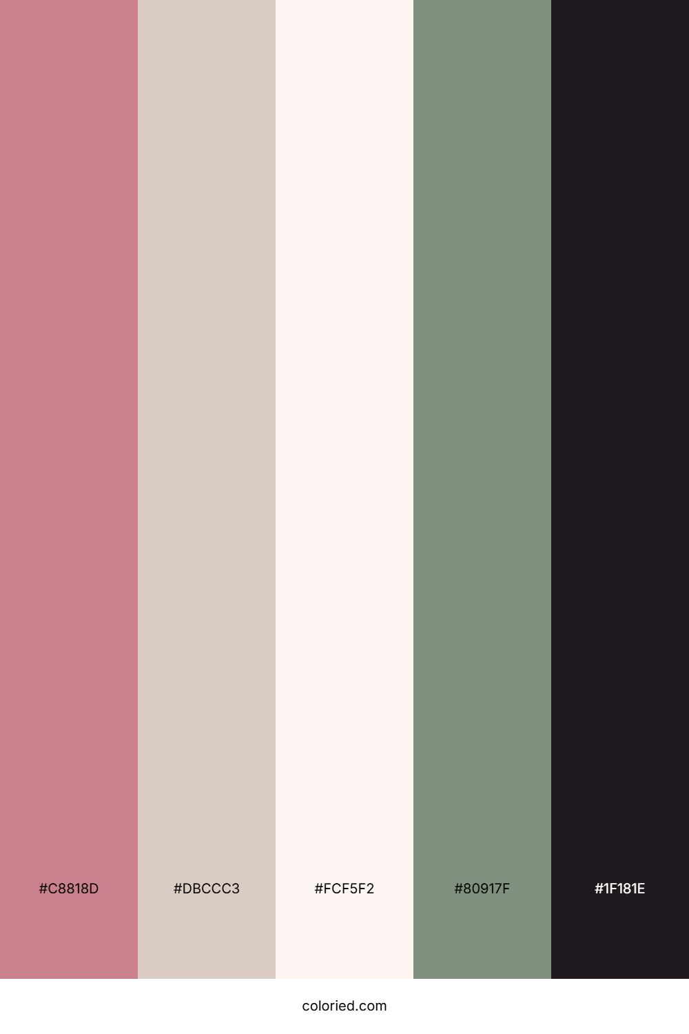 Blush Mist Forest Color Palette