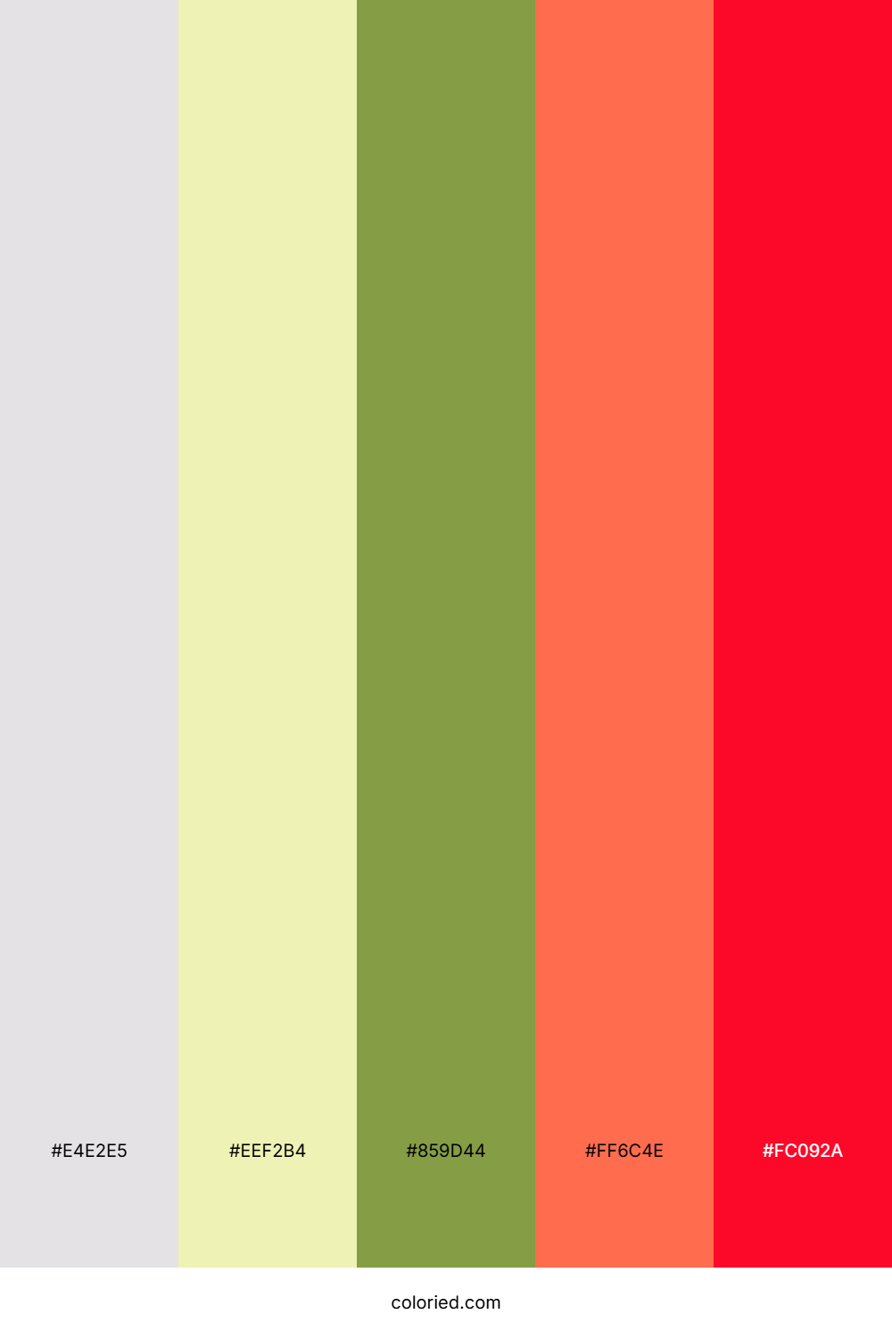Blush Olive Flame Color Palette