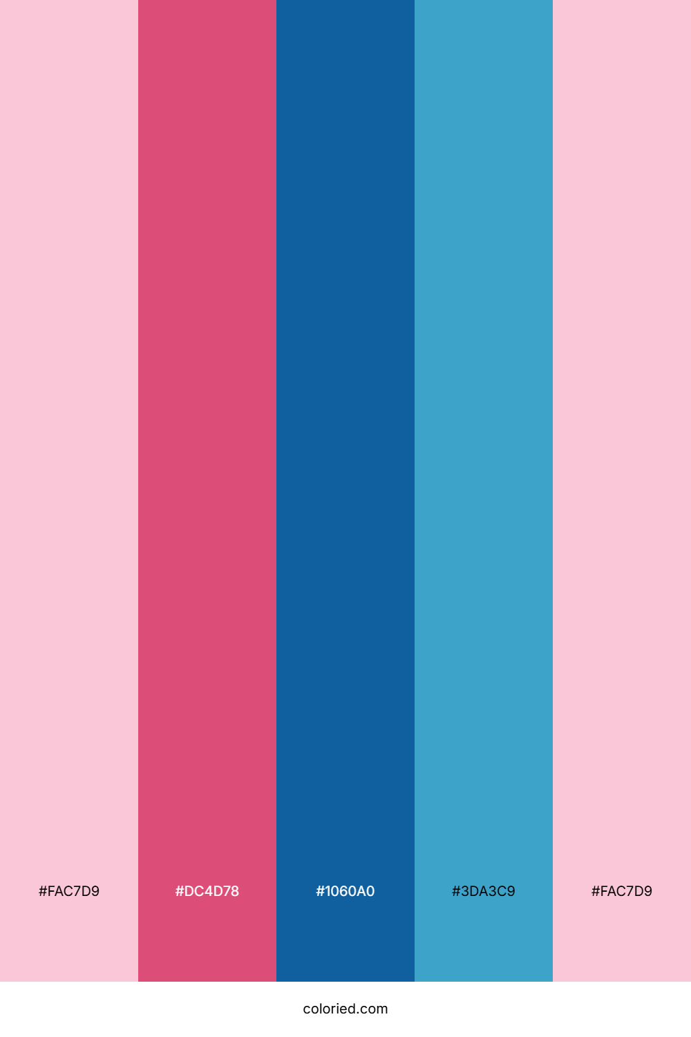 Blush Pink And Cobalt Blue Color Palette