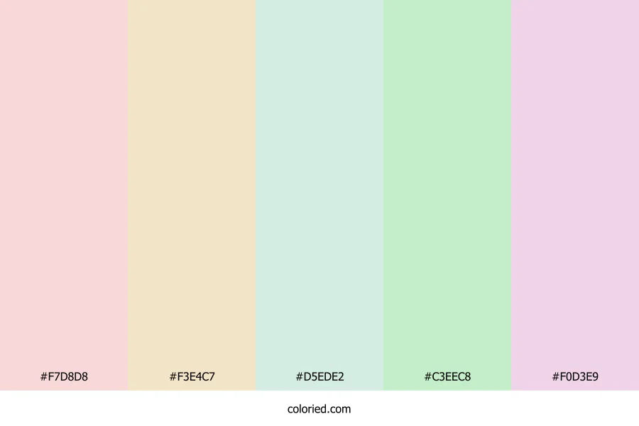 Blush Pink and Mint Color Palette