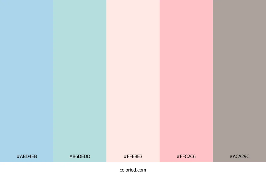 Blush Seafoam Sand Color Palette