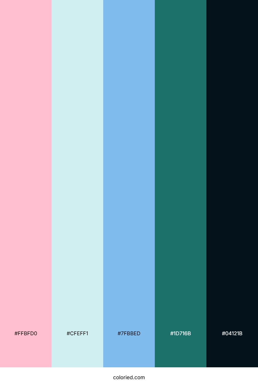 Blush Sky Teal Palette
