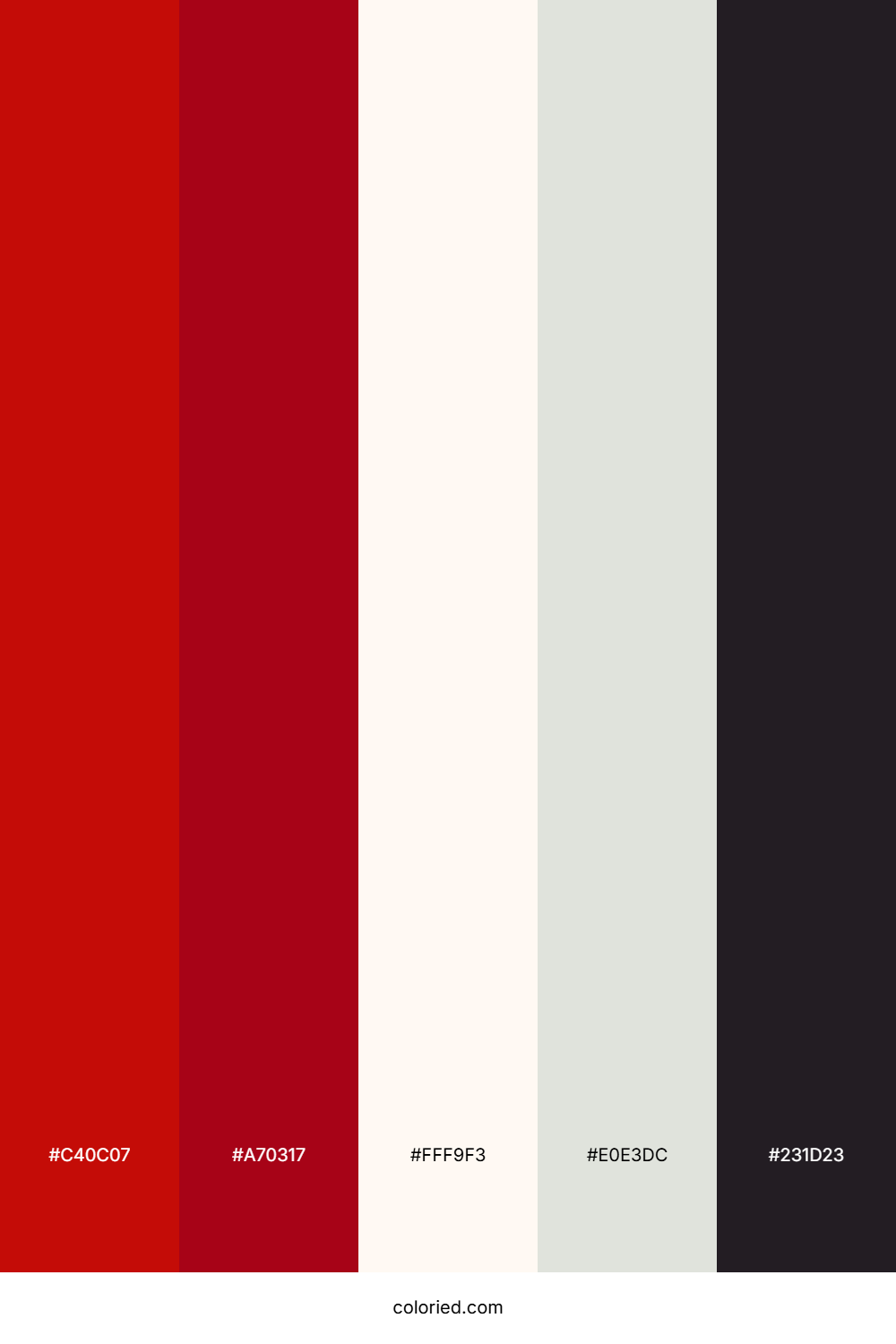 Bold Crimson Contrast Color Palette