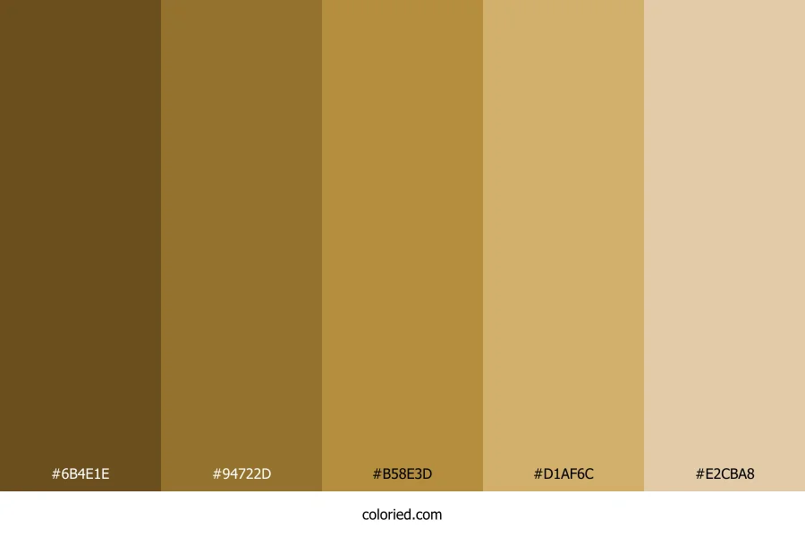 Brass Gradient Color Palette