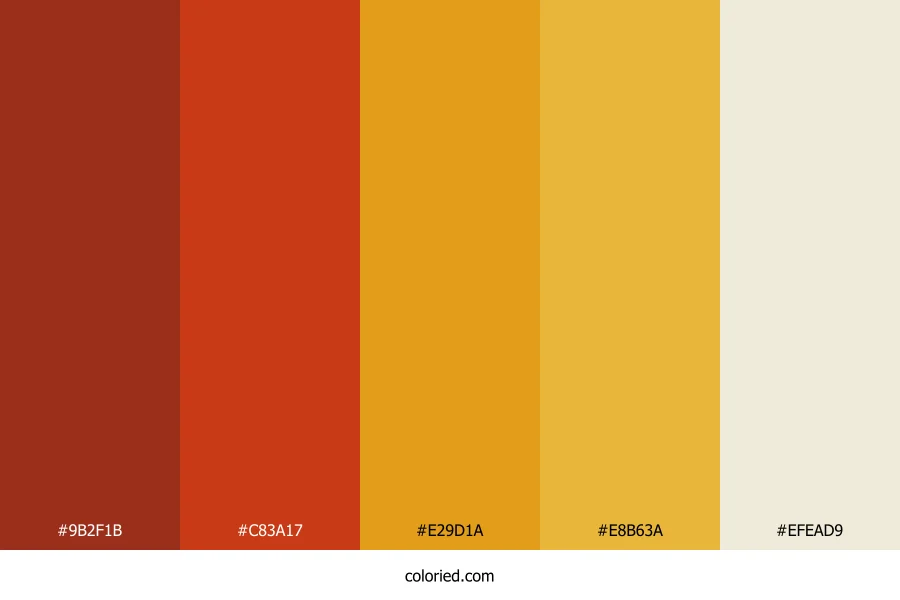 Brick Red and Amber Color Palette