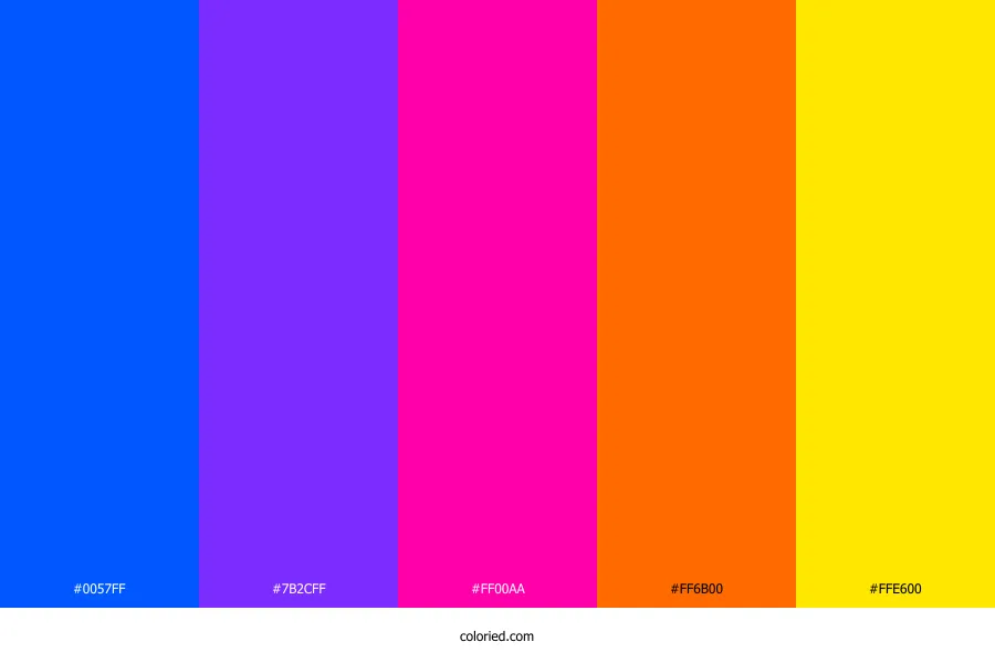 Bright 80s Color Palette