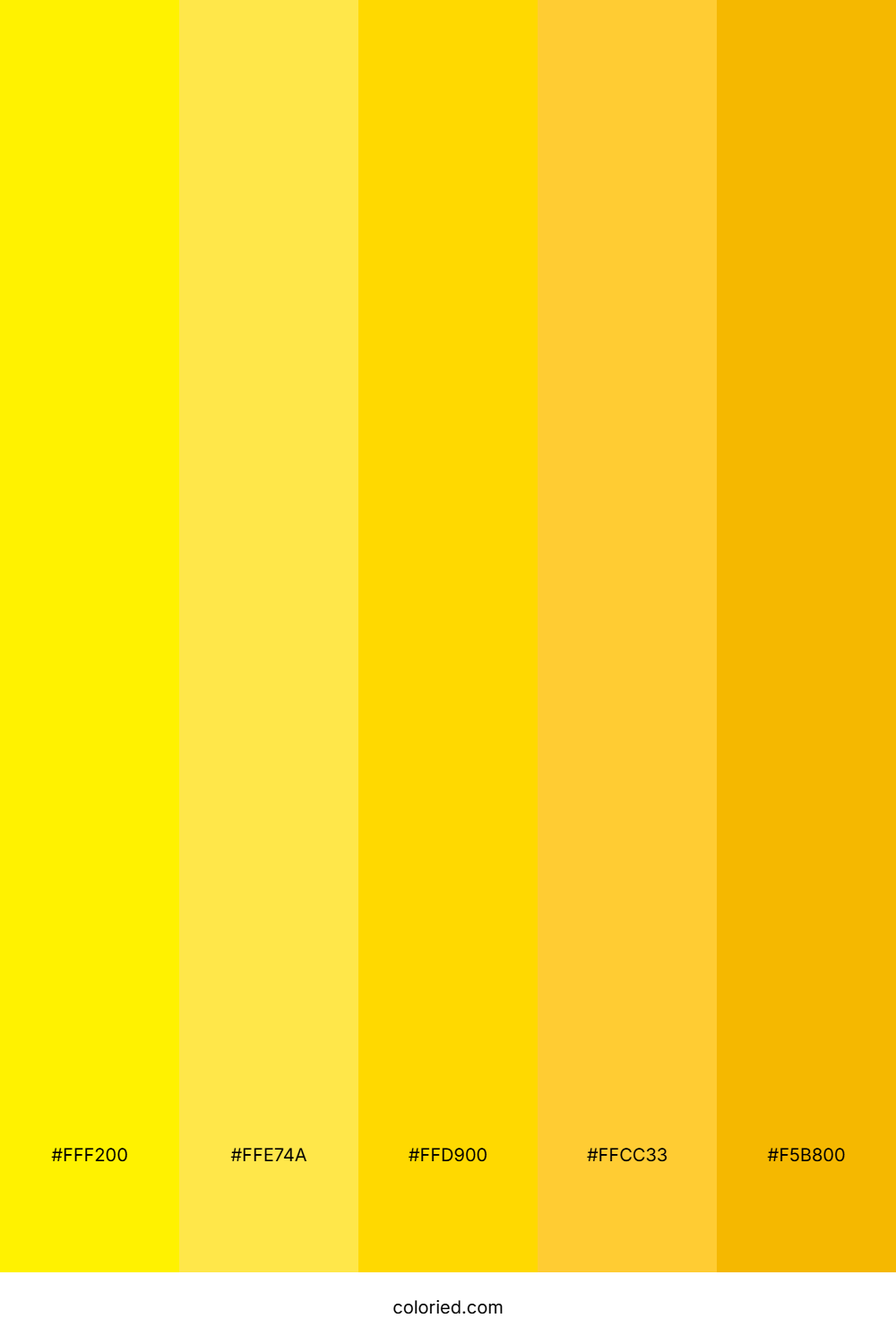 Bright and Lemon Yellow Color Palette