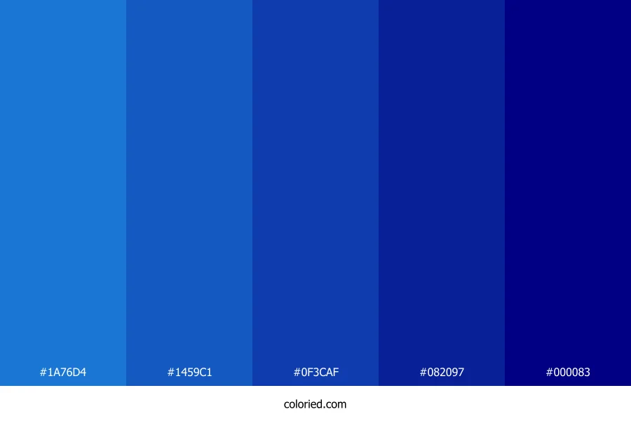 Bright Blue and Deep Blue Color Palette