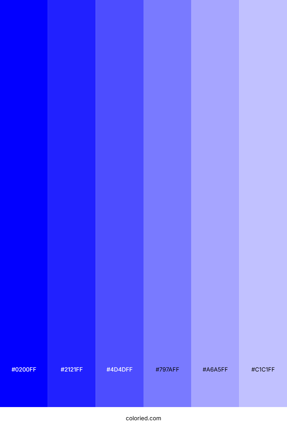 Bright Blue and Periwinkle Color Palette