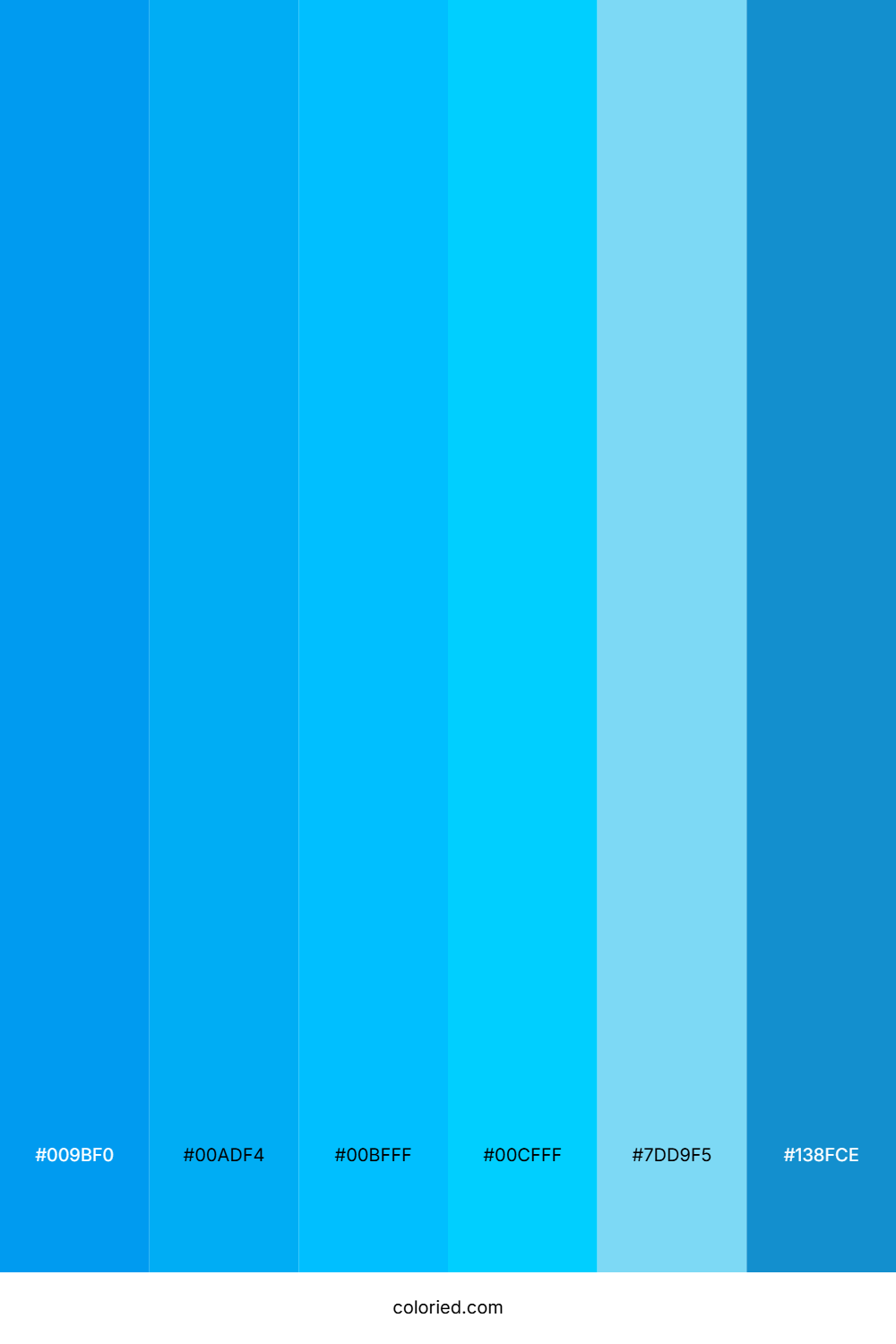 Bright Blue and Sky Blue Color Palette