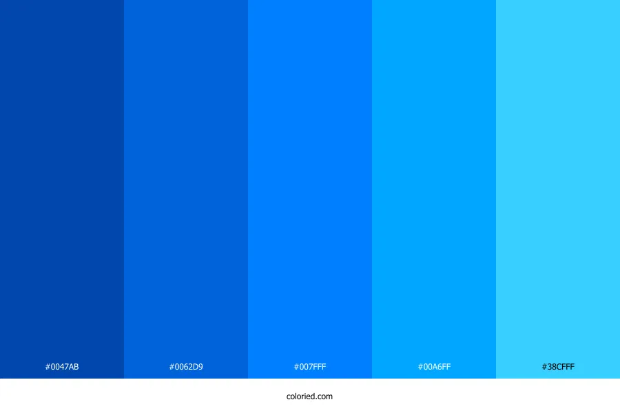 Bright Blue Color Palette